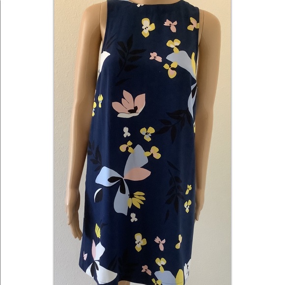 A New Day  Casual dress women’s, Sz  XS, Navy Floral, pockets - Picture 6 of 12